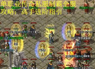 单职业传奇私服制霸全服攻略：高手进阶指引