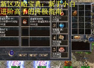 新区攻略宝典：新手小白进阶高手的终极指南