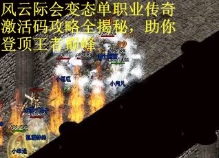 风云际会变态单职业传奇激活码攻略全揭秘，助你登顶王者巅峰