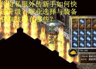 传奇私服外传新手如何快速升级？职业选择与装备获取技巧有哪些？