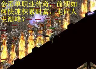 金币单职业传奇，前期如何快速积累财富，走向人生巅峰？