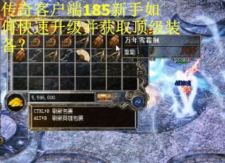 传奇客户端185新手如何快速升级并获取顶级装备？